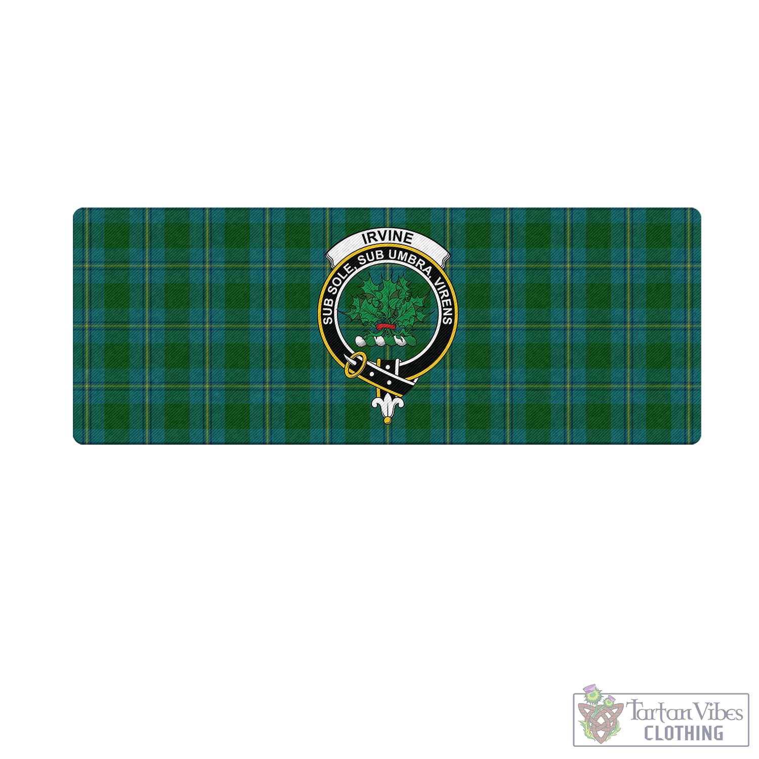 Tartan Vibes Clothing Irvine of Bonshaw Tartan Mouse Pad with Family Crest