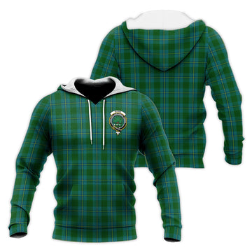 Irvine of Bonshaw Tartan Knitted Hoodie with Family Crest