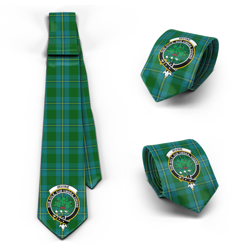 irvine-of-bonshaw-tartan-classic-necktie-with-family-crest