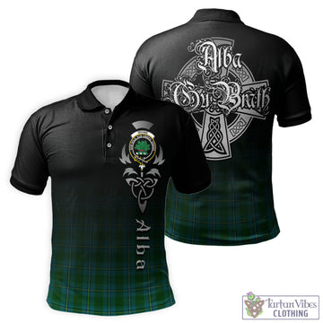 Irvine of Bonshaw Tartan Polo Shirt Featuring Alba Gu Brath Family Crest Celtic Inspired