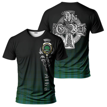 Irvine of Bonshaw Tartan T-Shirt Featuring Alba Gu Brath Family Crest Celtic Inspired