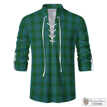 Irvine of Bonshaw Tartan Men's Scottish Traditional Jacobite Ghillie Kilt Shirt