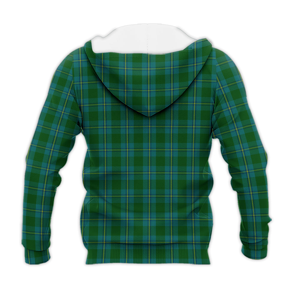 irvine-of-bonshaw-tartan-knitted-hoodie-with-family-crest