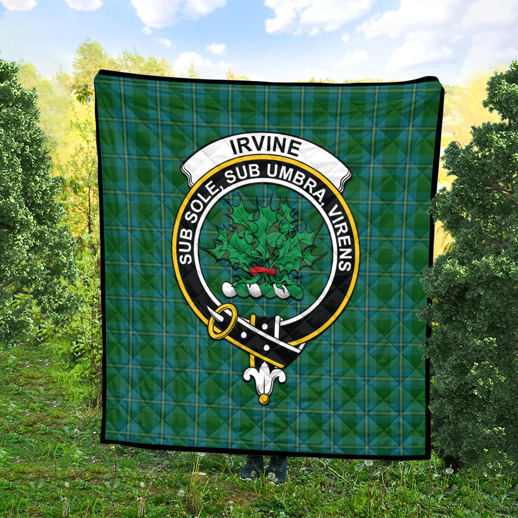 irvine-of-bonshaw-tartan-quilt-with-family-crest