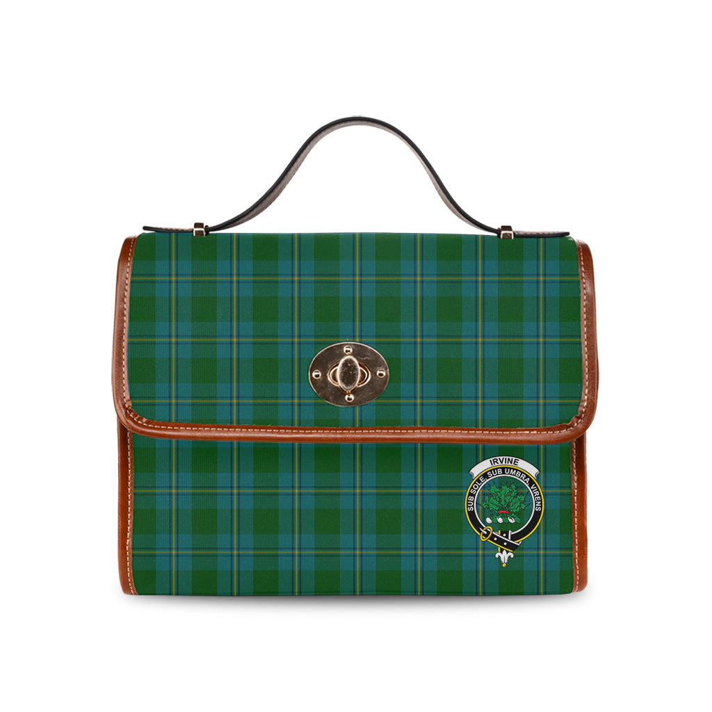 irvine-of-bonshaw-tartan-leather-strap-waterproof-canvas-bag-with-family-crest