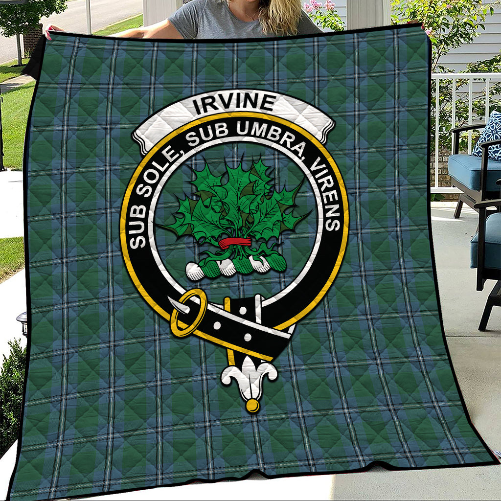 irvine-of-drum-tartan-quilt-with-family-crest