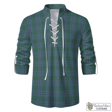 Irvine of Drum Tartan Men's Scottish Traditional Jacobite Ghillie Kilt Shirt
