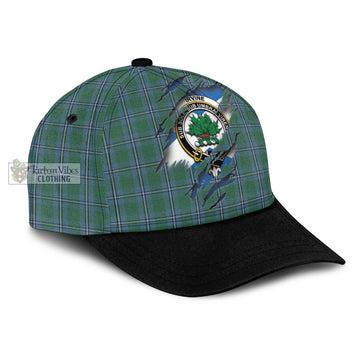 Irvine of Drum Tartan Classic Cap with Family Crest In Me Style