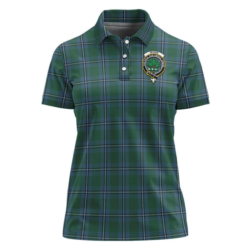 irvine-of-drum-tartan-polo-shirt-with-family-crest-for-women