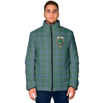 Irvine of Drum Tartan Padded Jacket with Family Crest