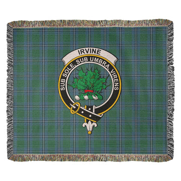 Irvine of Drum Tartan Woven Blanket with Family Crest
