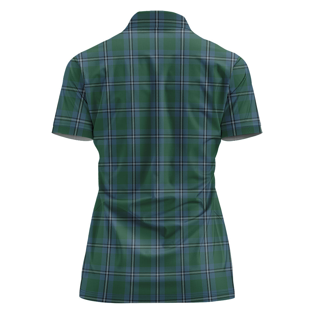 irvine-of-drum-tartan-polo-shirt-with-family-crest-for-women