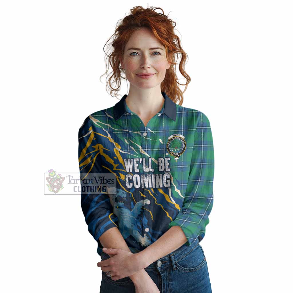 Irvine Scotland Tartan Women Casual Shirt WC2026 Football - We'll Be Coming