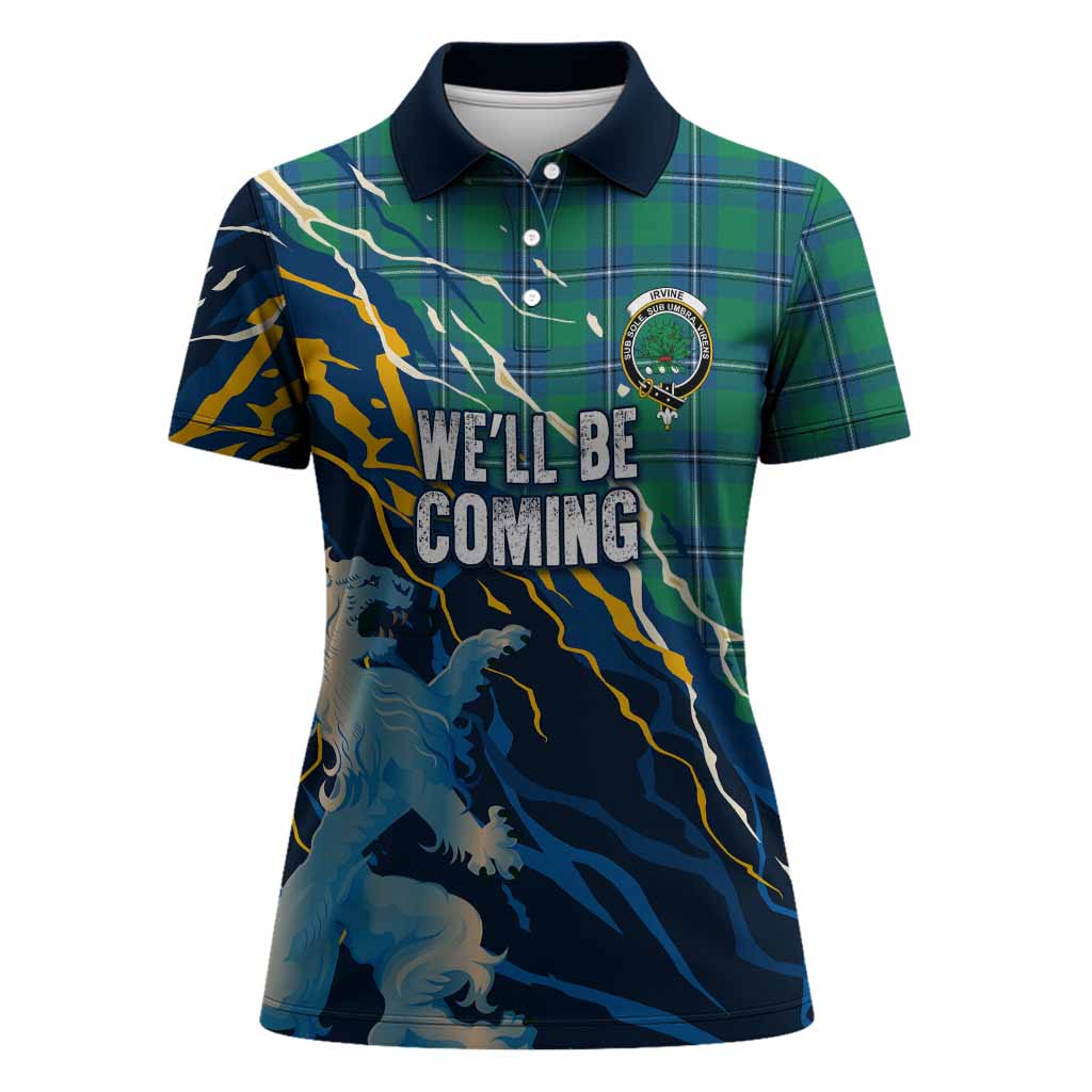Irvine Scotland Tartan Women Polo Shirt WC2026 Football - We'll Be Coming
