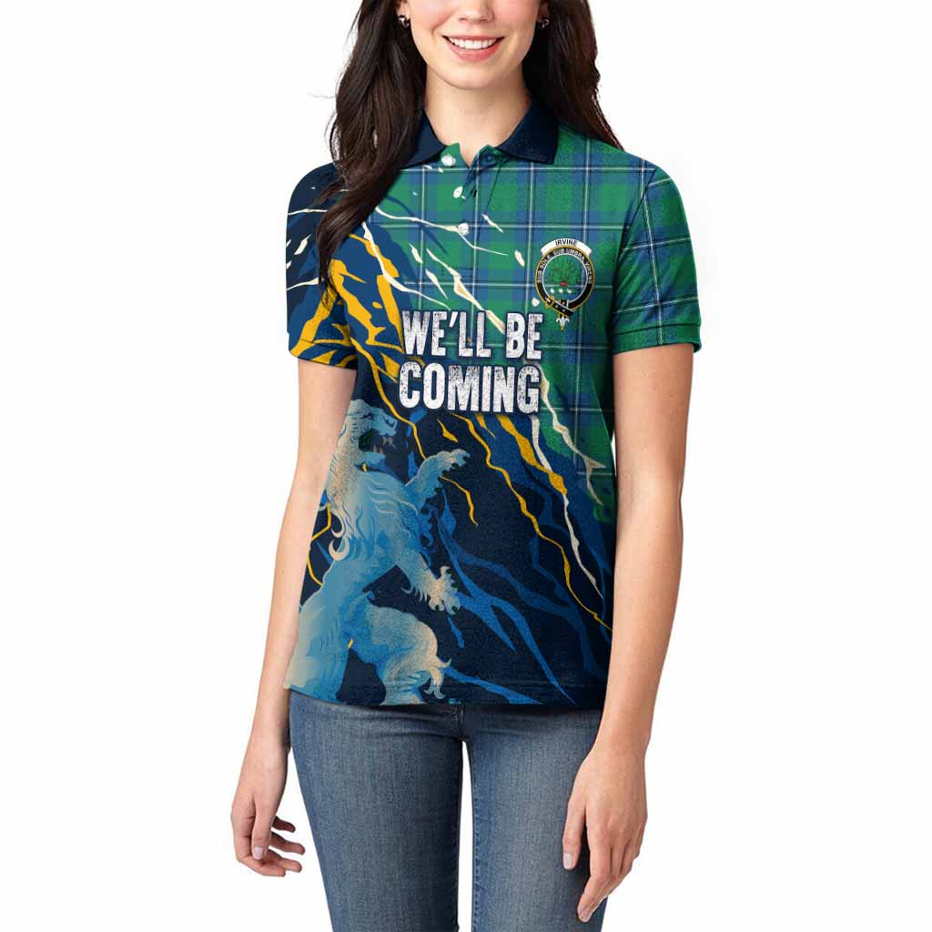 Irvine Scotland Tartan Women Polo Shirt WC2026 Football - We'll Be Coming