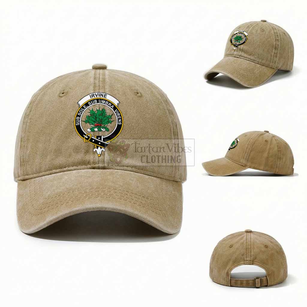Irvine Scottish Clan Crest Washed Baseball Cap