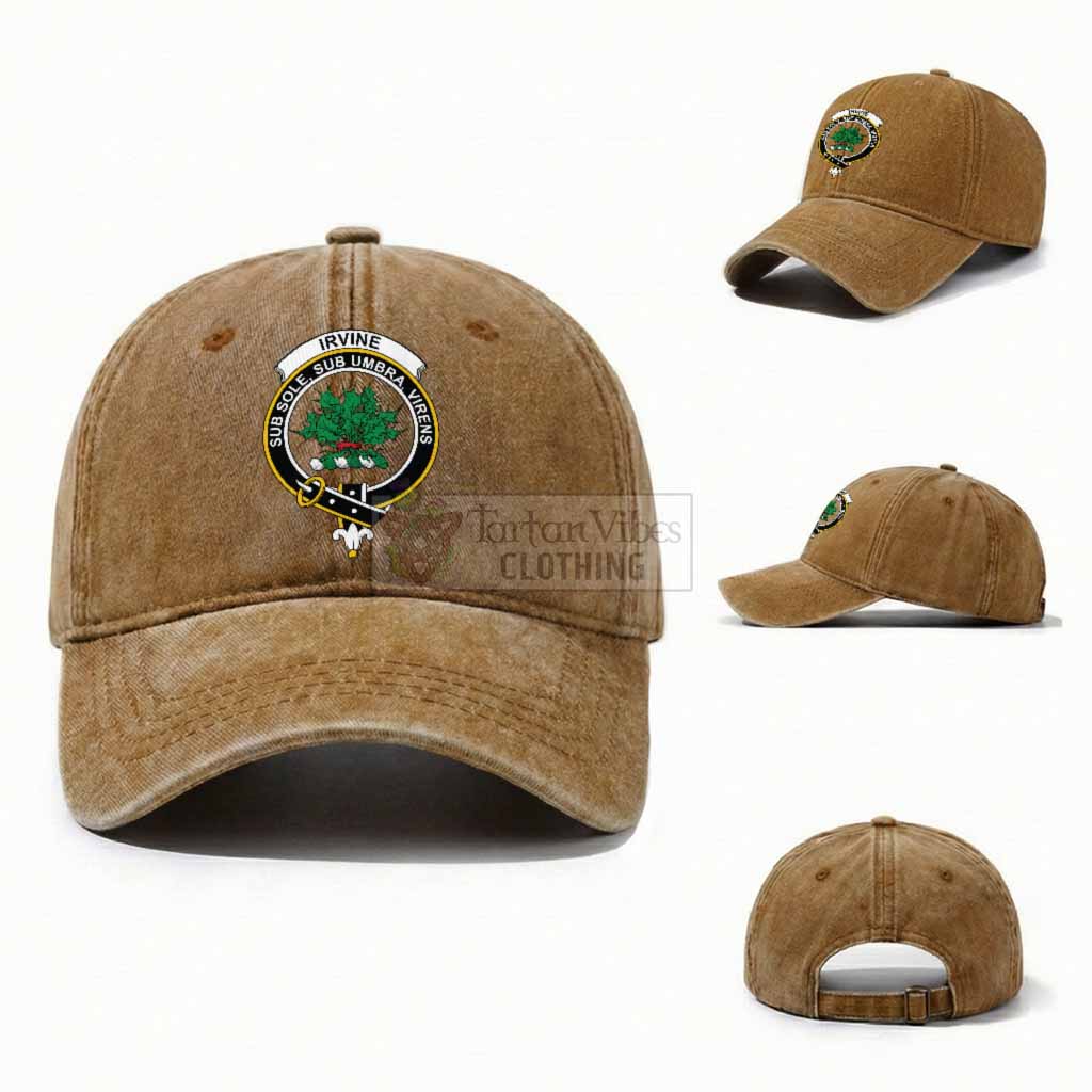 Irvine Scottish Clan Crest Washed Baseball Cap