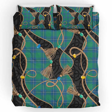 Irvine Scottish Tartan Twisted Ropes Stylized Bedding Set UK Bedding Set UK King 91*87 inch - Tartan Vibes Clothing