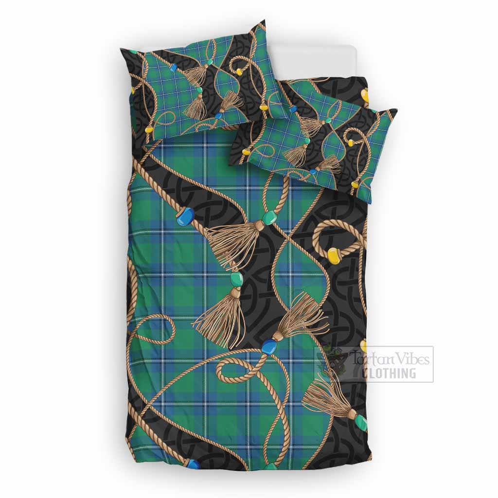 Irvine Scottish Tartan Twisted Ropes Stylized Bedding Set UK Bedding Set UK Double 79*79 inch - Tartan Vibes Clothing