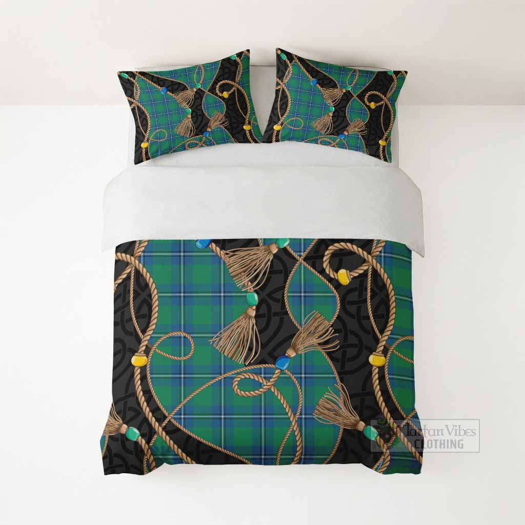 Irvine Scottish Tartan Twisted Ropes Stylized Bedding Set - Tartan Vibes Clothing