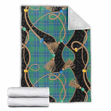 Irvine Scottish Tartan Twisted Ropes Stylized Blanket X-Large 59 x 79 inches 150 x 200 cm - Tartan Vibes Clothing