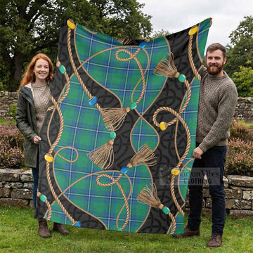 Irvine Scottish Tartan Twisted Ropes Stylized Blanket - Tartan Vibes Clothing