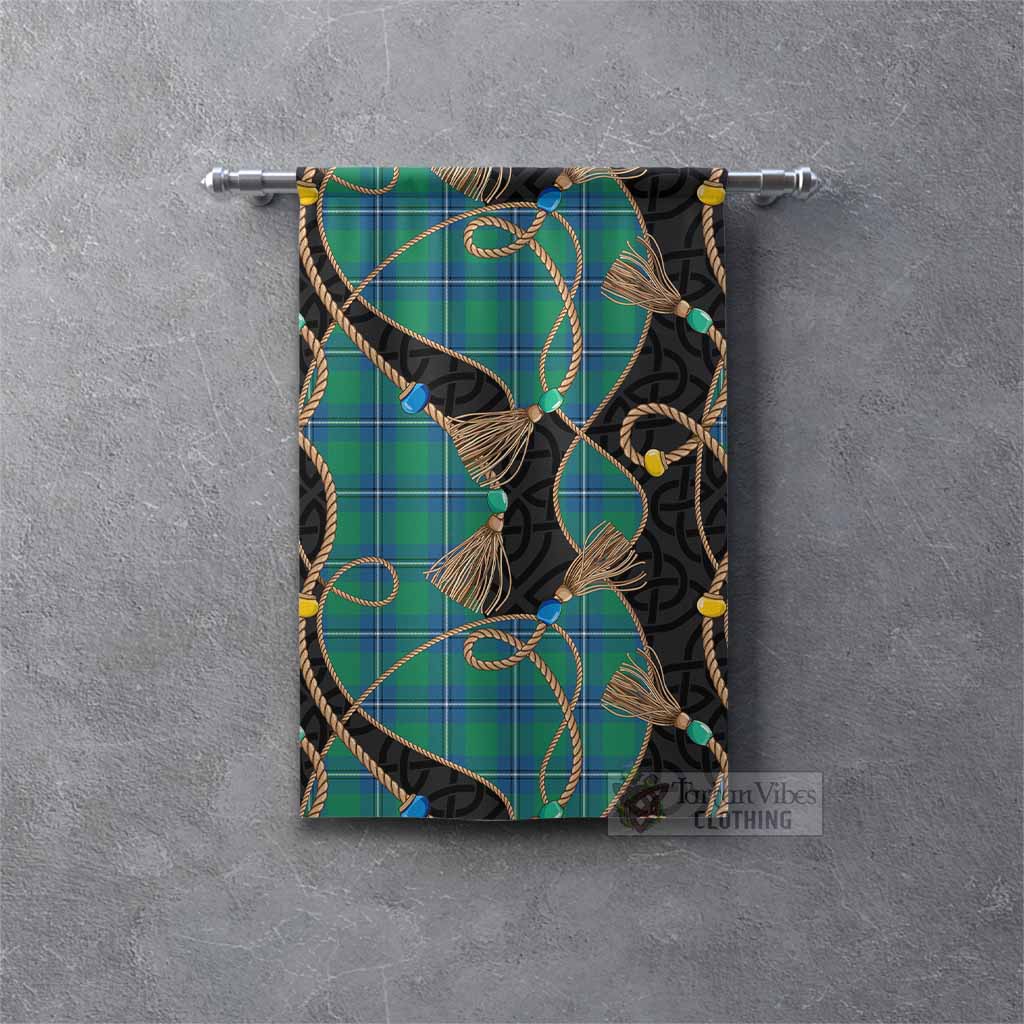 Irvine Scottish Tartan Twisted Ropes Stylized Gonfalon Rectangle - Tartan Vibes Clothing
