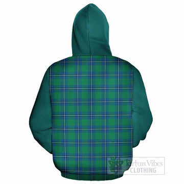 Irvine Tartan Accent Cotton Hoodie with Family Crest