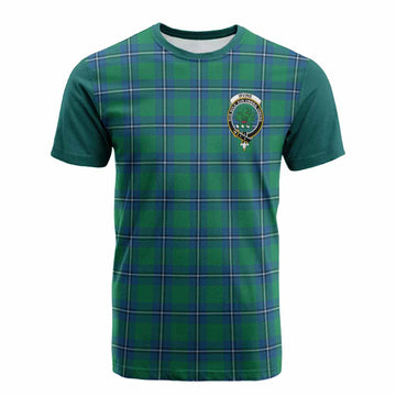 Irvine Tartan Accent Cotton T-shirt with Family Crest