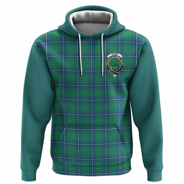 Irvine Tartan Accent Hoodie with Family Crest