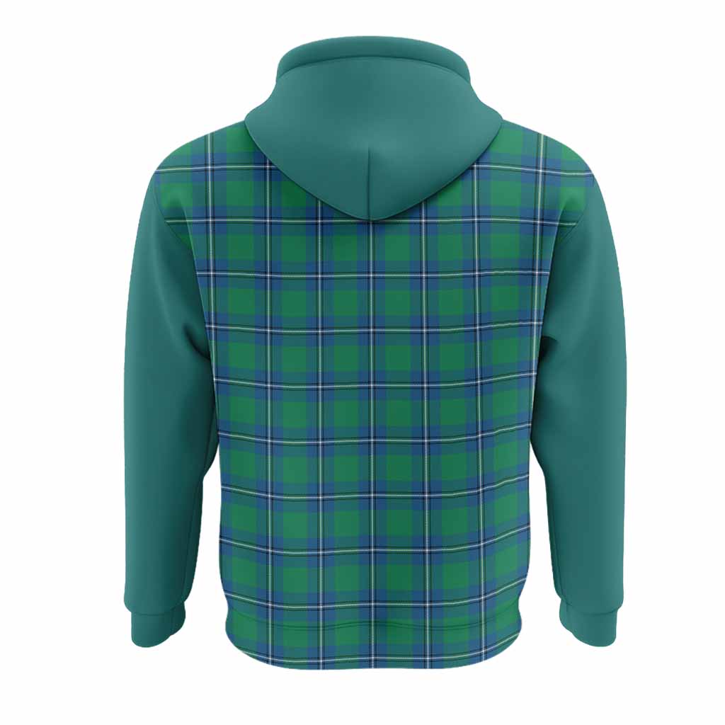 Irvine Tartan Accent Hoodie with Family Crest
