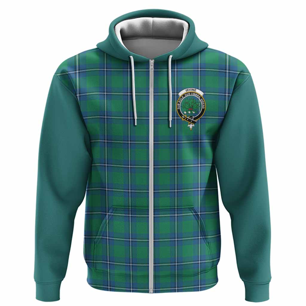 Irvine Tartan Accent Hoodie with Family Crest