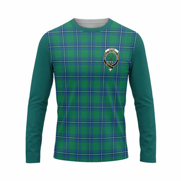 Irvine Tartan Accent Long Sleeve T-Shirt with Family Crest