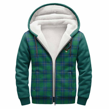 Irvine Tartan Accent Sherpa Hoodie with Family Crest