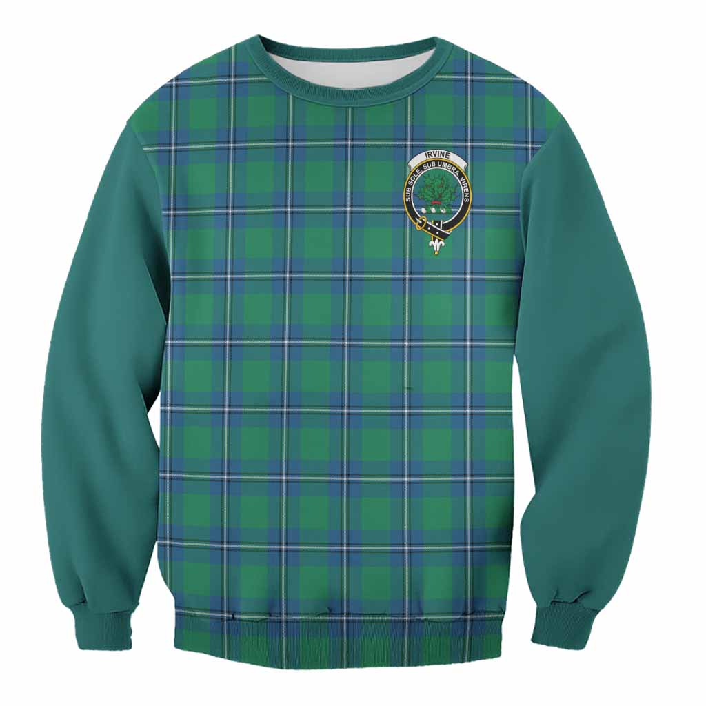 Irvine Tartan Accent Sweatshirt with Family Crest