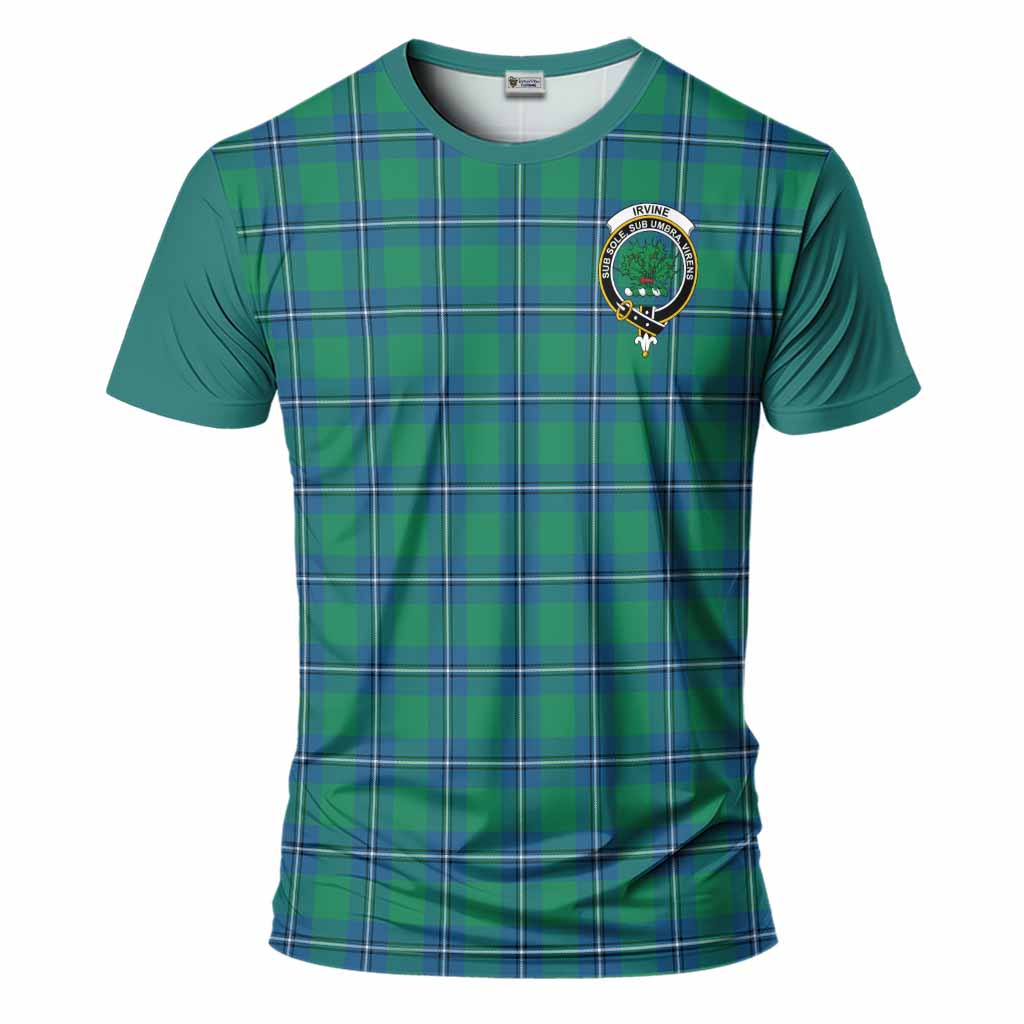 Irvine Tartan Accent T-Shirt with Family Crest