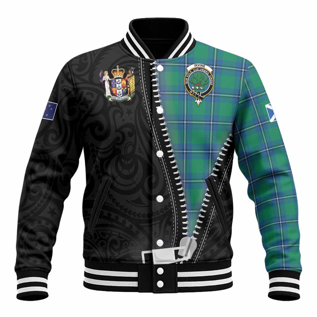 Irvine Tartan Baseball Jacket New Zealand Pattern Unique Zipper Stylized