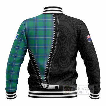 Irvine Tartan Baseball Jacket New Zealand Pattern Unique Zipper Stylized