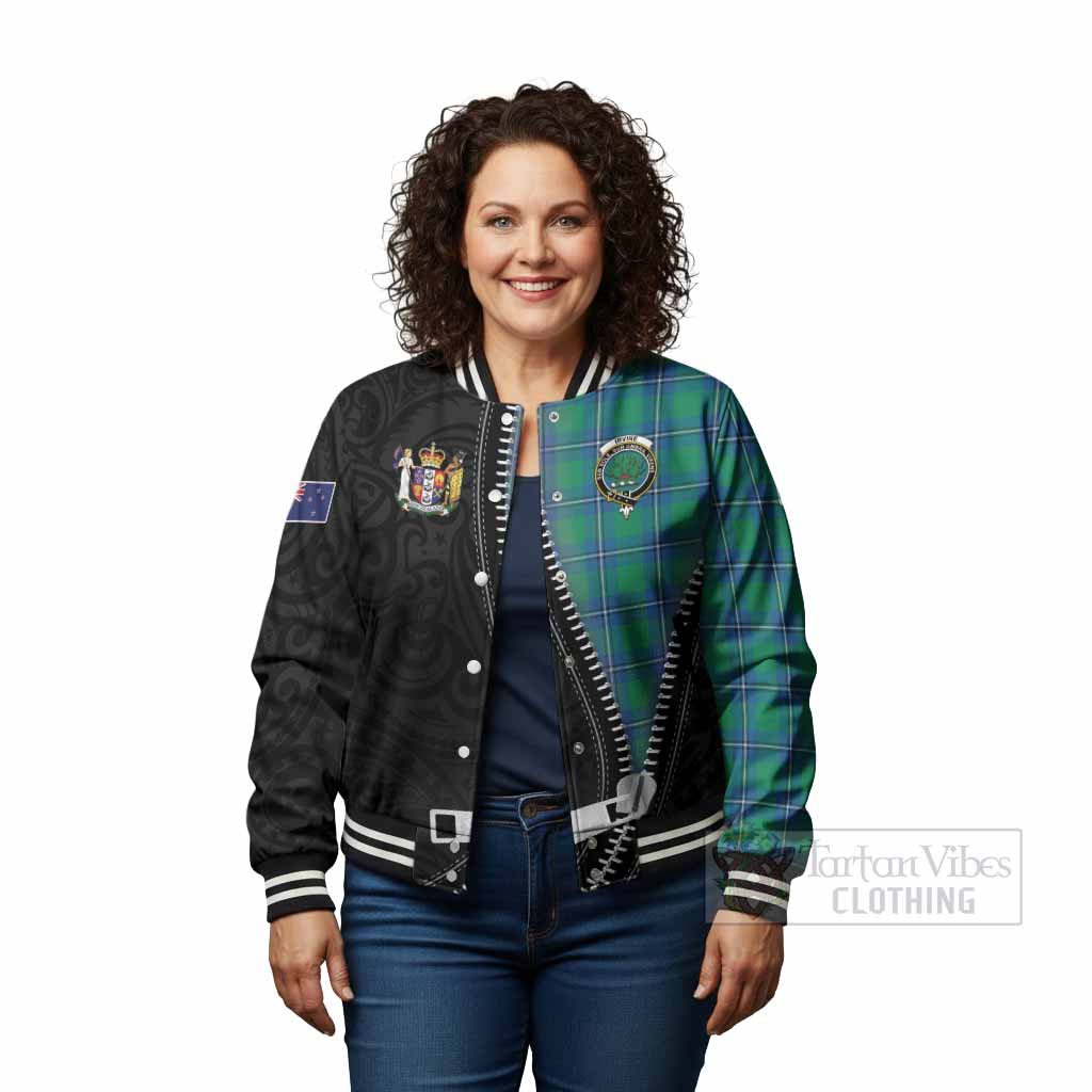 Irvine Tartan Baseball Jacket New Zealand Pattern Unique Zipper Stylized