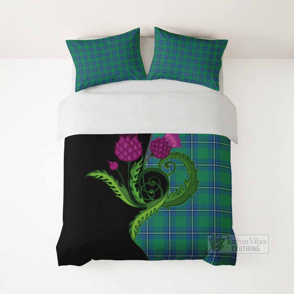 Irvine Tartan Bedding Set Traditional Scottish Thistle - Tartan Vibes Clothing