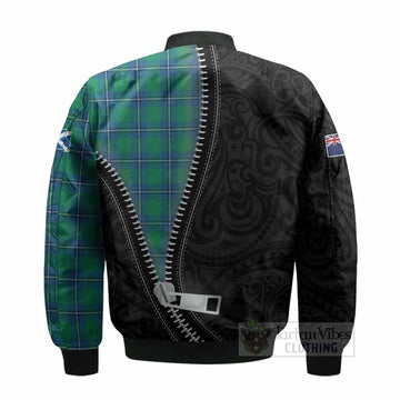 Irvine Tartan Bomber Jacket New Zealand Pattern Unique Zipper Stylized