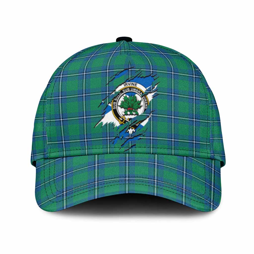 Irvine Tartan Classic Cap with Family Crest In Me Style