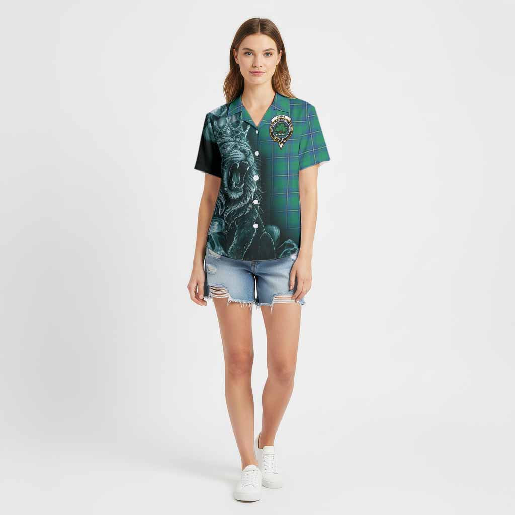 Irvine Tartan Cotton Hawaiian Shirt Roaring Lion Heritage