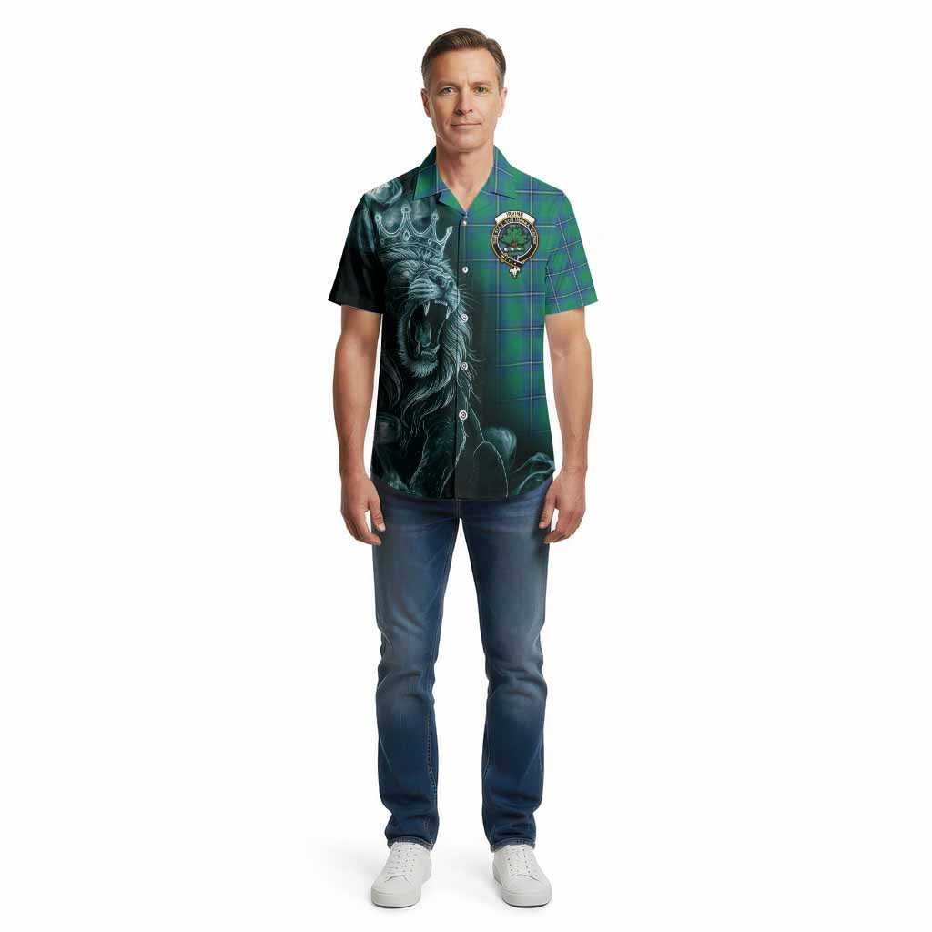 Irvine Tartan Cotton Hawaiian Shirt Roaring Lion Heritage