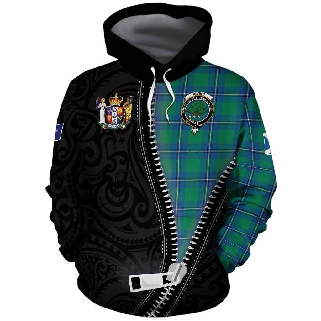 Irvine Tartan Cotton Hoodie New Zealand Pattern Unique Zipper Stylized