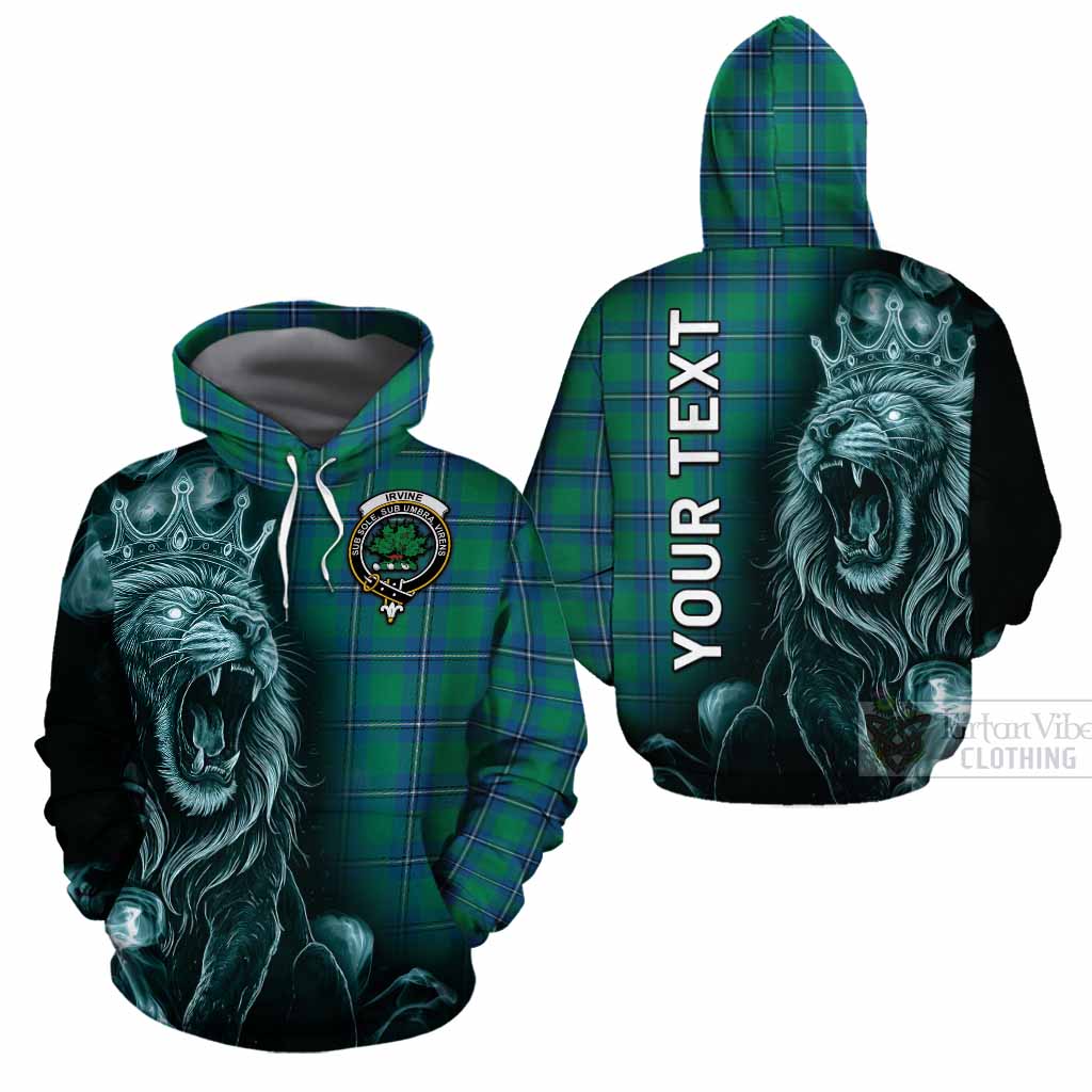Irvine Tartan Cotton Hoodie Roaring Lion Heritage