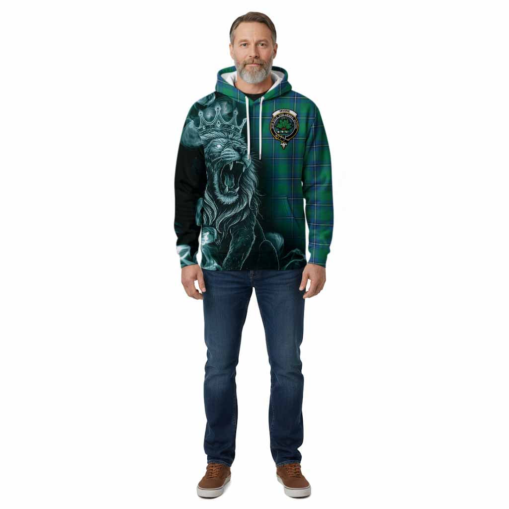 Irvine Tartan Cotton Hoodie Roaring Lion Heritage