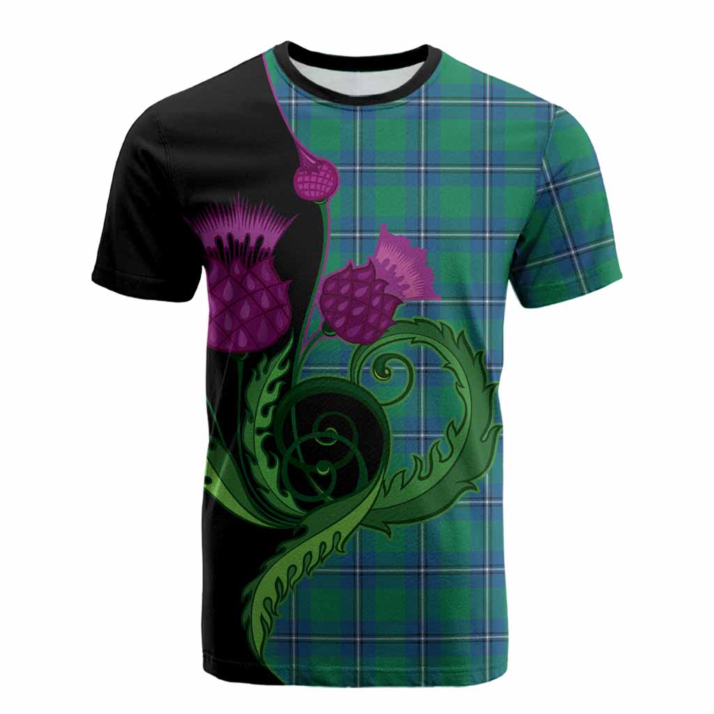 Irvine Tartan Cotton T-shirt Traditional Scottish Thistle