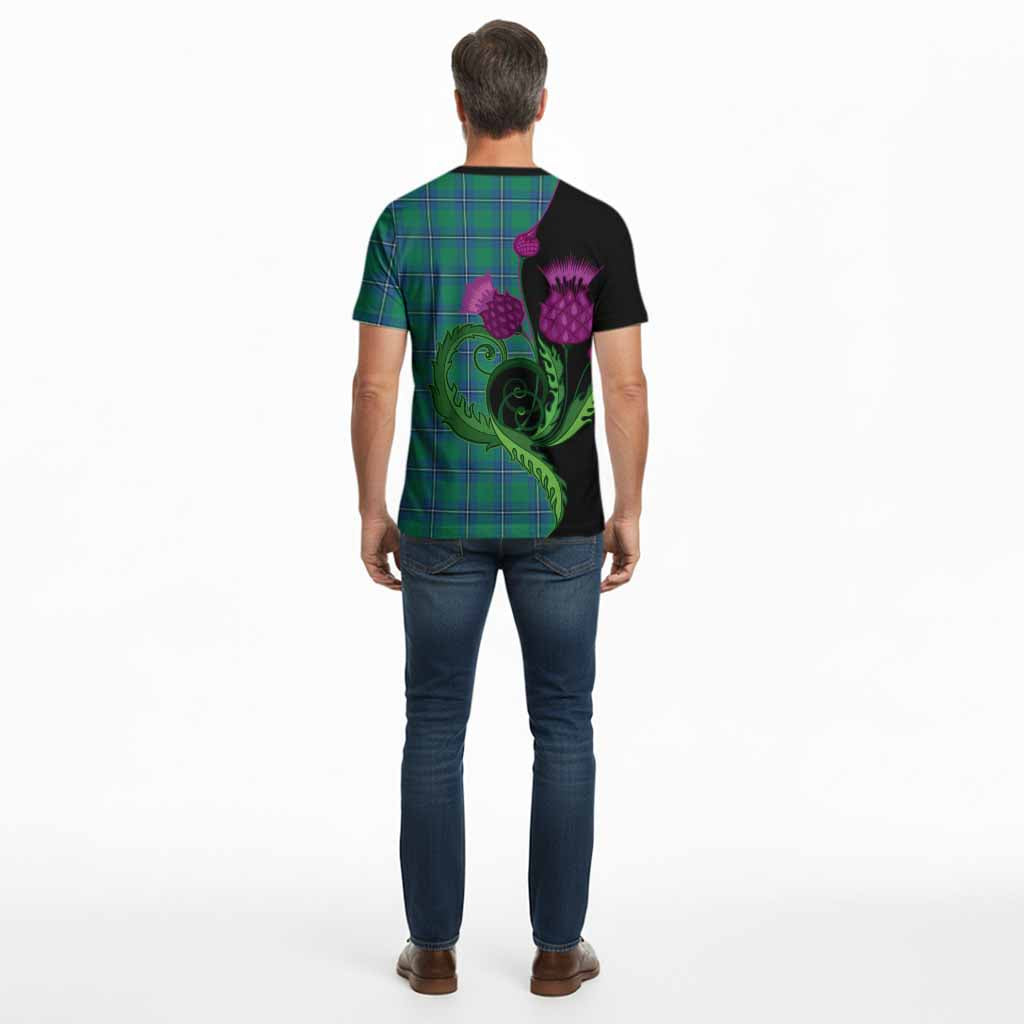 Irvine Tartan Cotton T-shirt Traditional Scottish Thistle