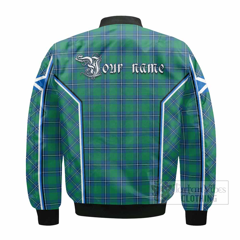 Irvine Tartan Crest Bomber Jacket Scotland Coat of Arm Flag Style - Tartan Vibes Clothing